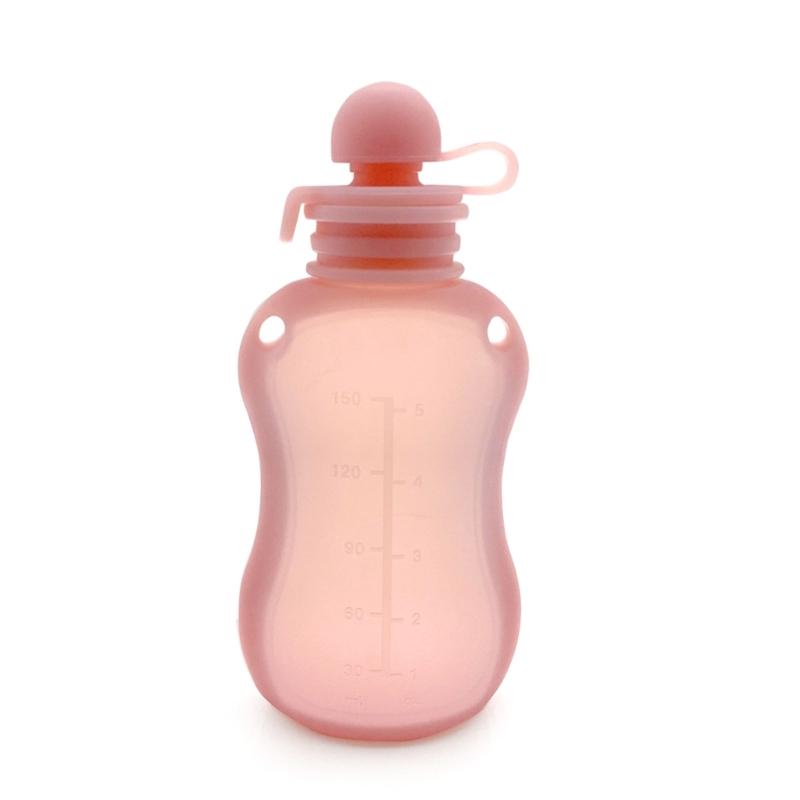 150ml Refillable Baby Food Storage Bag Silicone Milk Congee Pouch Leakproof Organiser Squeeze Storage Container