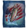 JQ Licensing Silky American Flag Supersoft Blanket