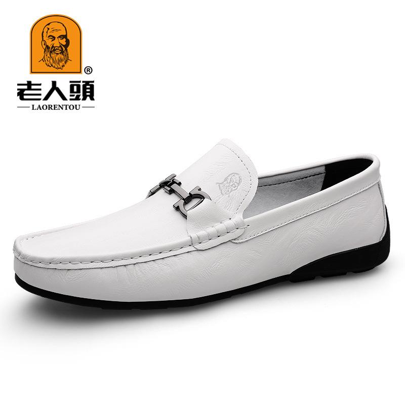 

Пожилой человек голова повседневная кожаная обувь летняя мода закрывающая ногу мягкая подошва обувь с мягкой поверхностью 44