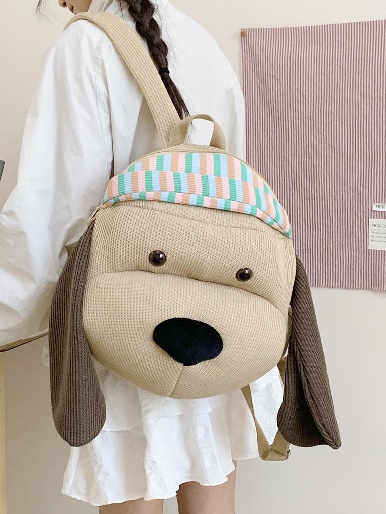 Sac à dos Chien Dessin Animé 3D pour Femmes - Cartable Grande Capacité avec Cadeau Poupée