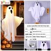 Glowing LED Ghost Pendant: Halloween Hanging Decoration with Colored Lights and Spooky Vibe.