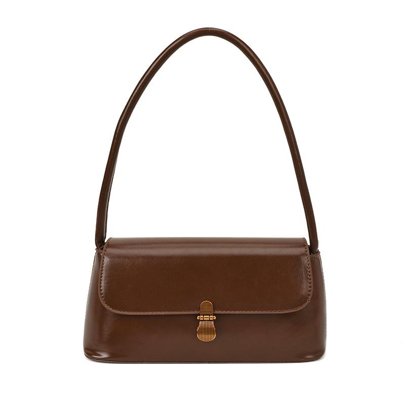 Vintage Underarm Bag Textured Women's Bag Autumn Shoulder Bag Fashion Tote Bag Baguette Bag