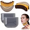 2Pcs Lymphatic Contour Face Brush,Lymphatic Drainage Massager with Super Soft Bristles,Face Sculpting Brush To Reduce Puffiness & Define Jawline,Dry
