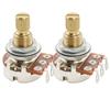 Musiclily Pro Guitar Mini 1 Meg Brass Thread for Electric of Pots, Metric, A-Curve, Guitar/Bass (Set 2)