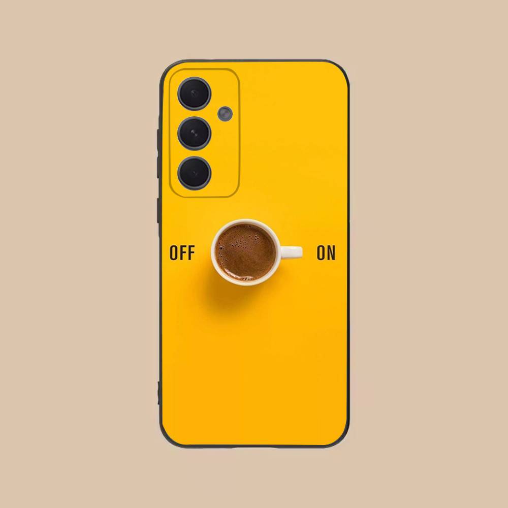

Coffee Phone Case For Samsung S25,24,21,22,23,20,S30,Ultra,Plus, Fe,5G Silicone Cover SamsungS24fe