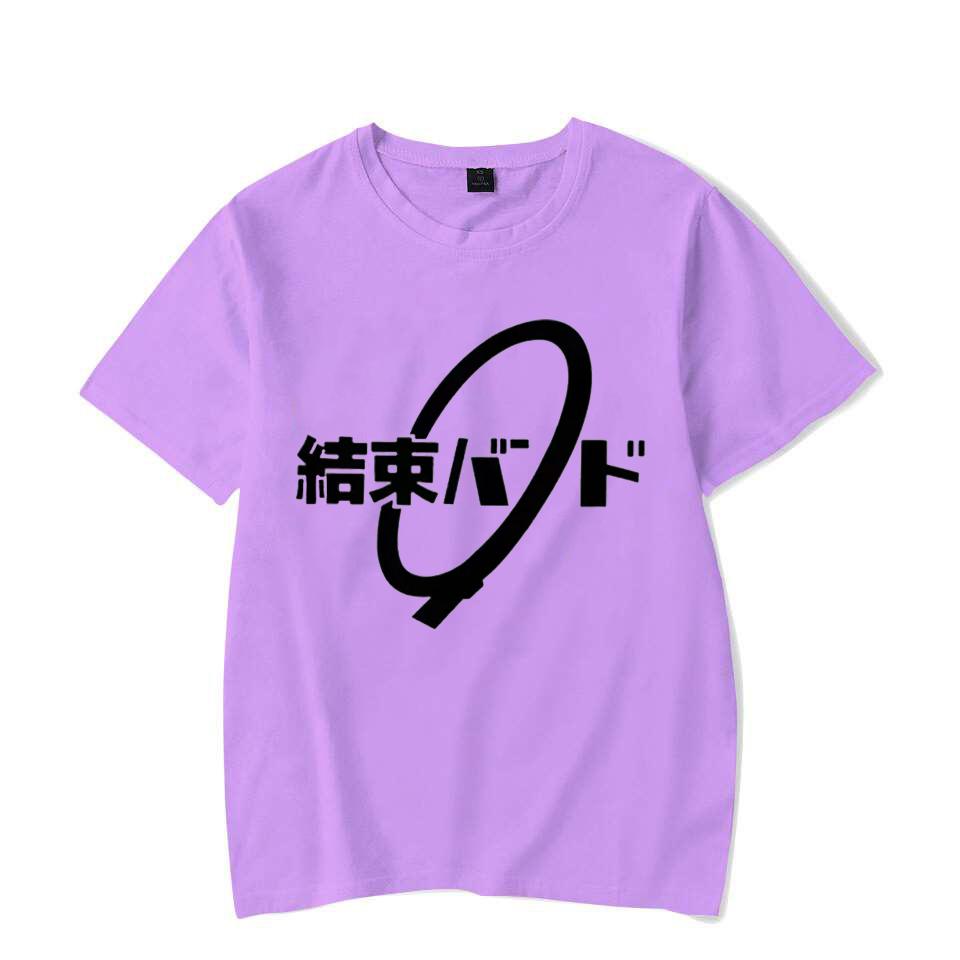 Unisex Anime Cos BOCCHI THE ROCK Hitori Gotoh Ljichi Nijika Cotton Casual Short T-Shirt Tee