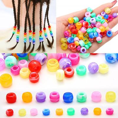Acrylic Two-color Barrel Beads Loose Beads for Necklace Bracelet DIY 500g