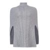 Women's Lazy Loose Long-sleeved High-neck Color Knitted Shawl Sweater