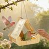 Hatching Nest Wooden Bird Hammock Hanging Bird Swing Perch Bird Feeding Station  Small Medium Birds