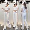 Completo Pantaloncini Moda Casual Donna Estate Stile Coreano Camicia a Maniche Corte Ampia Pantaloni Versatili Abbigliamento Sportivo