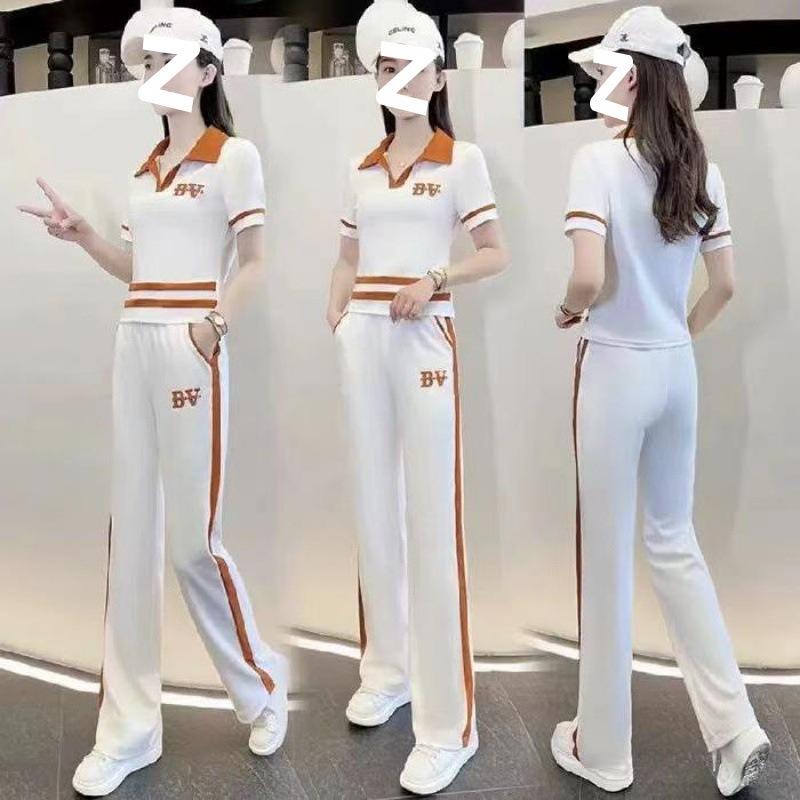 

Casual Fashion Shorts Suit Women s Summer Korean Style Loose Short-Sleeved Shirt Versatile Pants Sportswear 4XL