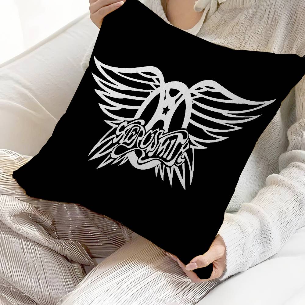 Classic Rock Band A-Aerosmith Cushion Cover Car Throw Pillow Case For Sofa Car Christmas Gift 40X40Cm 45X45Cm