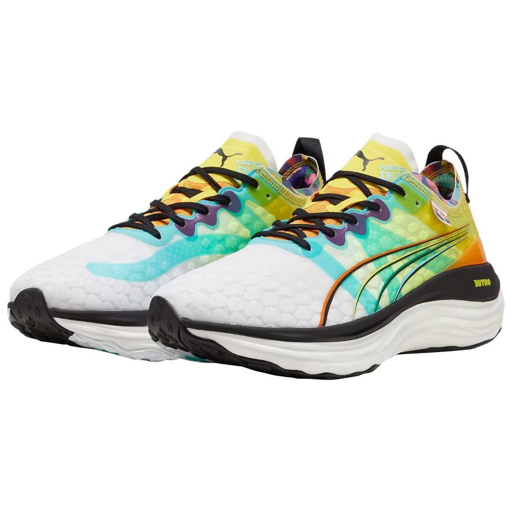 Puma ForeverRun Nitro LM White Court Yellow Men Sneakers Black 380099-01