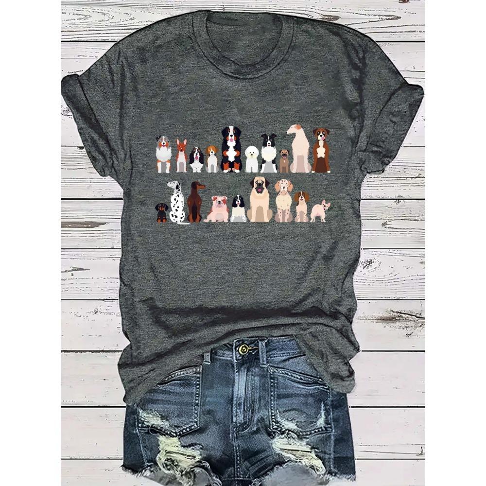 

Cute Dog Breed Collage Women s Tee - Pet Lover Casual Top S