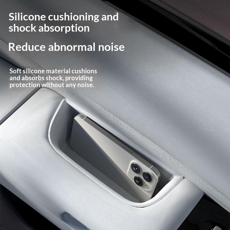 Fit For Zeekr 7X Car Door Storage Box Inner Handle Organizer Door Slot Silicone Pad