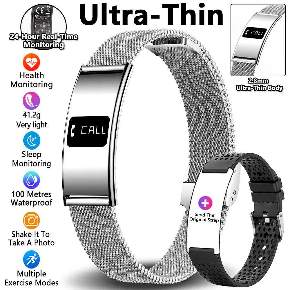Smart Bracelet Call Reminder Time Display Smart Watch Heart Rate Sleep Monitor Sport Wrist Band Fitness Tracker Pedometer