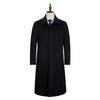 Qishuo Men's 0201 Business Casual Long Wool Blend Winter Coat