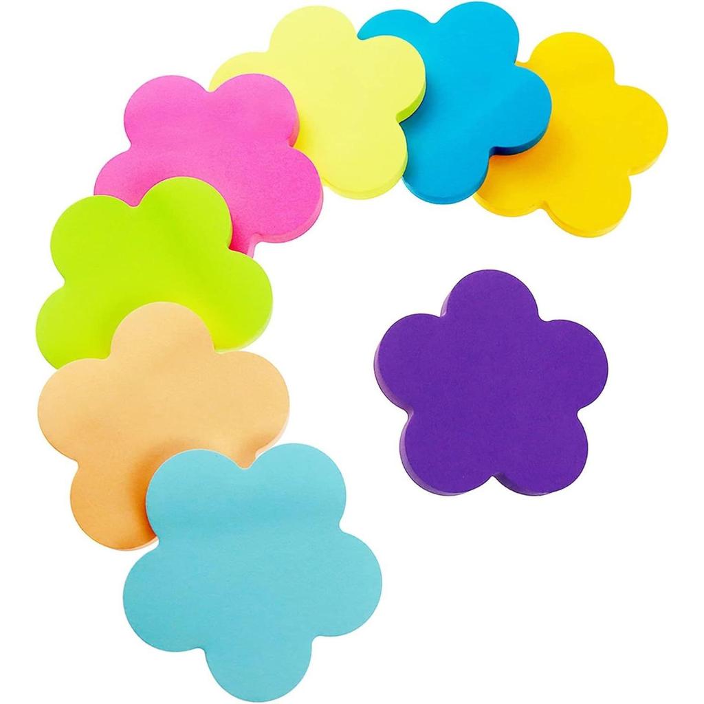 Vibrant Sticky Notes with Strong Adhesive - Tearable, Reusable, Fluorescent Memo Pad for Students and Offices