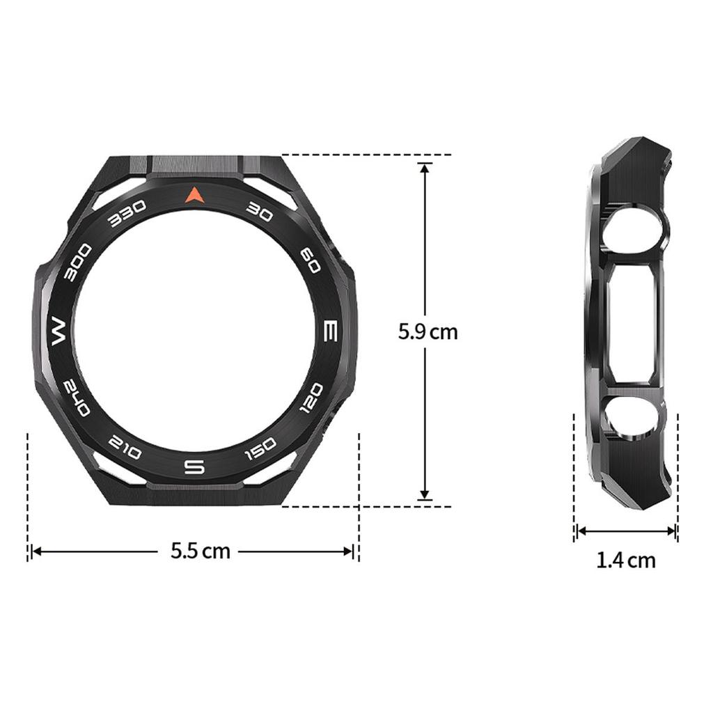 Boîtier creux PC pour Huawei Watch Ultimate 2 Coque bumper de protection de bord pour Huawei Ultimate2 Accessoires