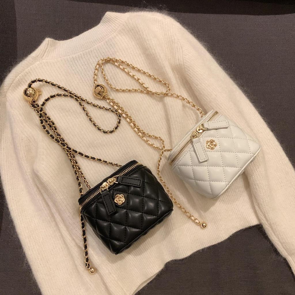 Camellia Ringer Chain Box Kleine Tasche Weibliche Mini One Shoulder Umhängetasche für Frauen