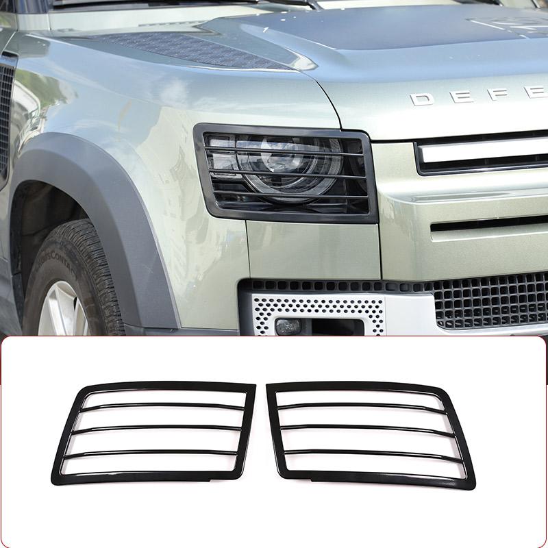 Stainless Steel Car Headlight Lampshade Protection Net Cover For Land Rover Defender 90 110 2020-25 Accessories Car Modification
