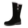 Women's Plus Size Mid-Calf Snow Boots, Thickened & Fleece-Lined, Warm Cotton, Autumn/Winter 2025 Collection