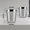 Tasses à expresso - Inox - Lot de 2 - Acier inoxydable 304 - Non toxiques - Design contemporain