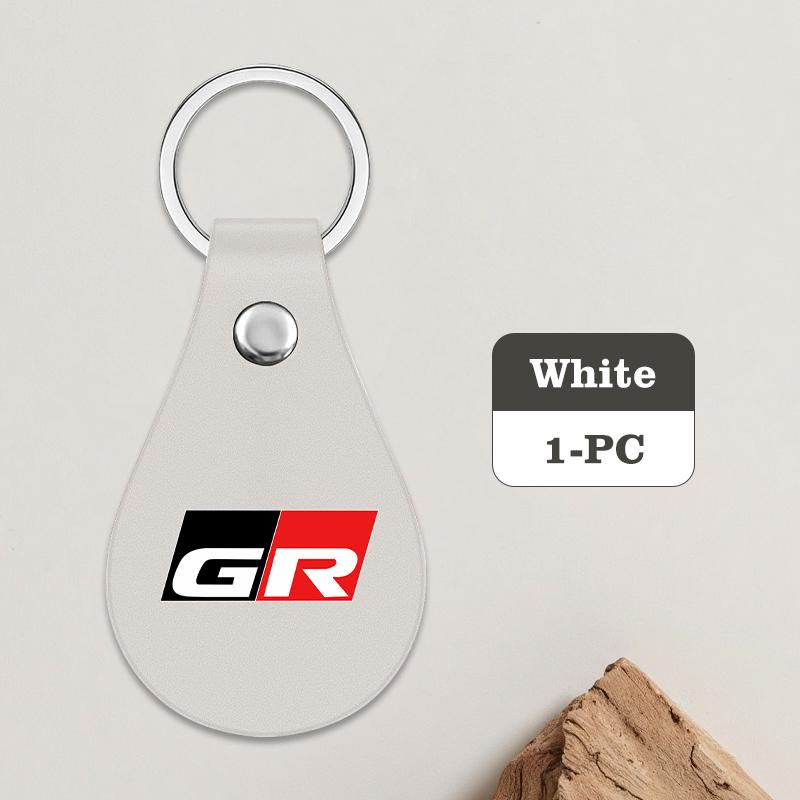 

For Toyota Leather Car Key Chains Keyring Holder Pendant Keychain Crown GR Corolla YARIS Auris C-HR Hilux Vios Prius