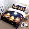 Owls Musical Trio Art 3PCMultiple Sizes Kid's and Adults' Bedroom Exquisite 3PC Bedding Set Gift