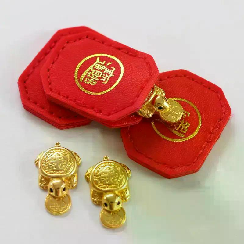 Fengshui Lucky Turtle Wallet Charm Money-biting Tortoise Ornaments Guarding Praying Longevity Protection & Financial Stability