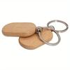 5/10 Pezzi Etichetta Quadrata in Legno Portachiavi Accessori Portachiavi Auto in Legno Pendente Moda per Borsa Porta Chiavi Scheda di Legno Vuota