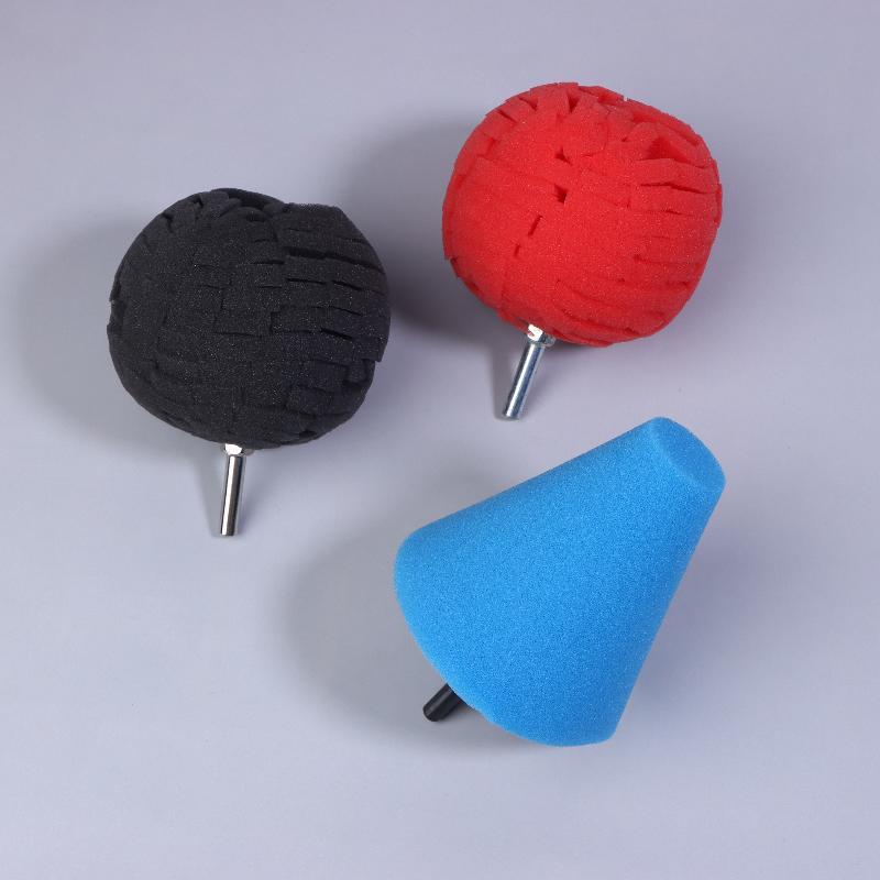 2Pcs Car Hub Polishing Sponge Grinding Head Metal Plastic Grinding Conical Sponge Polishing Sponge Wheel