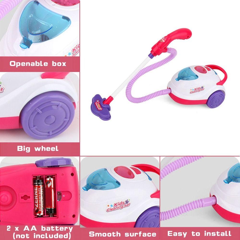 Working Function Vacuum Cleaner Toy with Sound Light Pretend Play Toys Kids Gifs