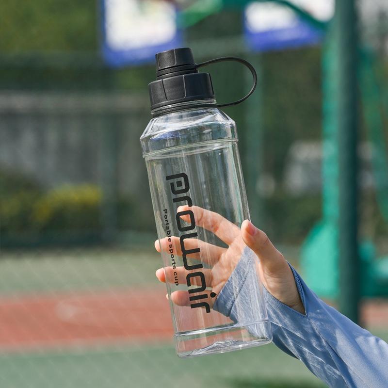 Plastic cup sealed leak proof direct drinking sports kettle outdoor high temperature resistant hiking kettle 1000ML чёрный