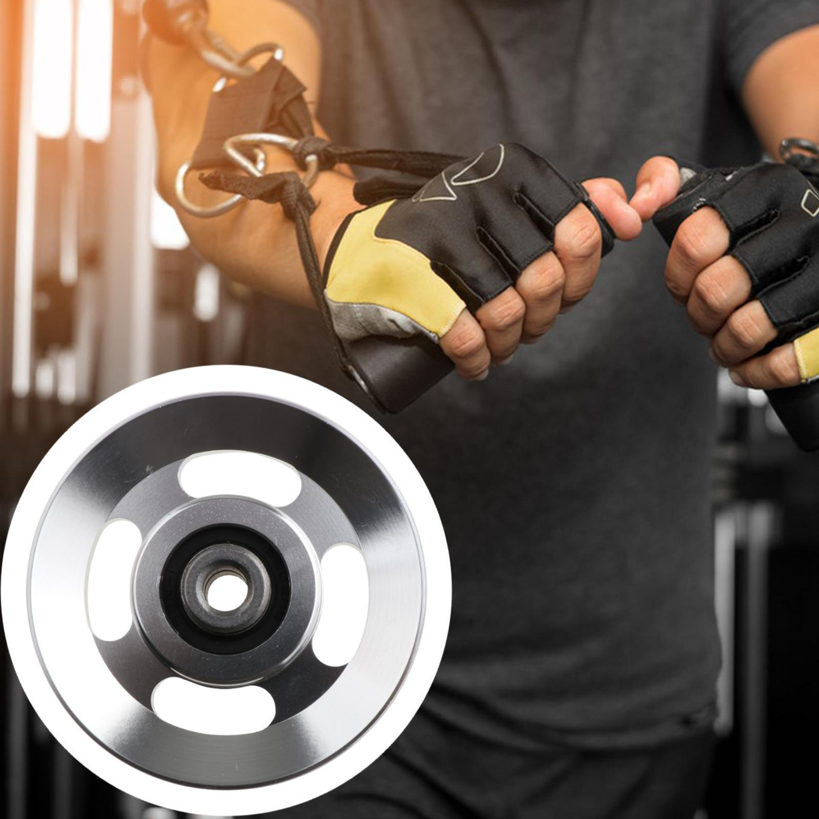 Фитнес Подшипник Шкив Колесо Алюминиевый Сплав Аксессуар Кабель Машина Прочная Тренировка Легкий Бесшумный 9 cm Hollow