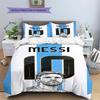 Biancheria da letto con motivo Messi, Set piumino Copripiumino Federa Regalo di compleanno per la casa(1 * copripiumino + 2 * federa, senza nucleo)