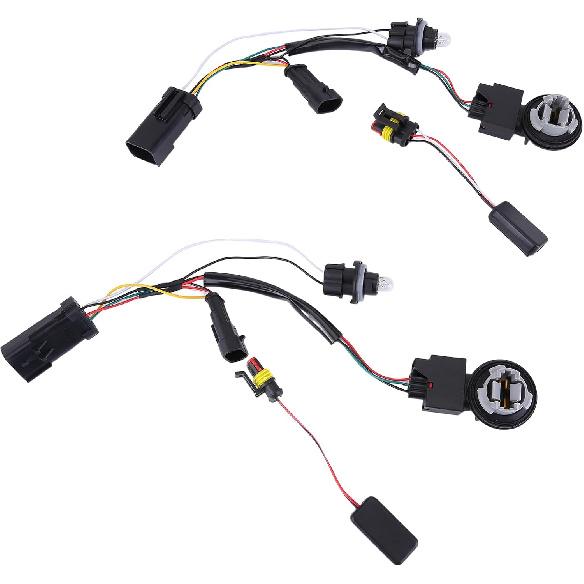 LED Tail Lights Wire Assembly Zcargel 1Pair LED Tail Lights Conversion Wire Harness Kits Rear Driver&Passenger Side Fits For Dodge Ram 1500 2500 3500