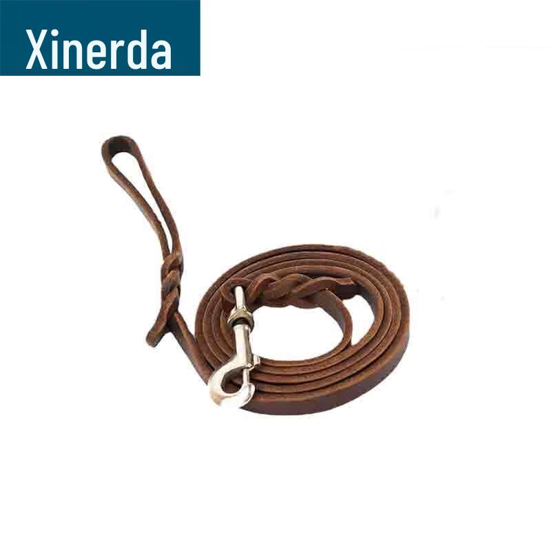 Genuine Leather Dog Leash for Medium & Large Dogs