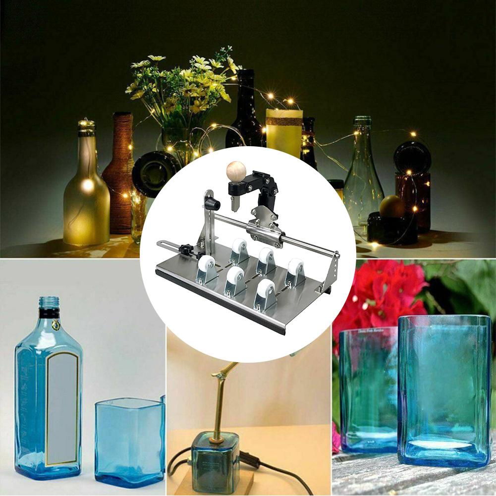 Glass Bottle Cutter Bottle Cutting Tool DIY Machine Glass Cutter Kit for Round Square Bottle for Bottles of Beer Liquor Whiskey