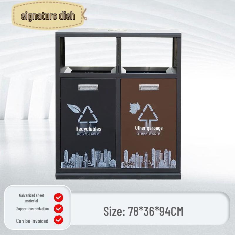 

Outdoor Stainless Steel City Waste Bin