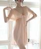 Sexy Babydoll with Nightgown [Mqyzhx] Lingerie, Slip, Camisole, Underwear, Seductive, Cute, T-Back, Loungewear, (Flesh Color)
