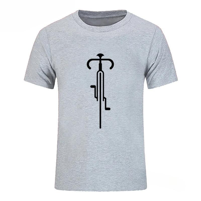 Unisexs Tshirt 100 Cotton Printed Bicycle Stripe Pattern Loose Fit Casual Comfortable Simple Design