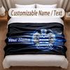 Queens Park Rangers Printed Flannel Blanket Custom Name Text Soft Warm Throw For Bedroom Holiday Gift