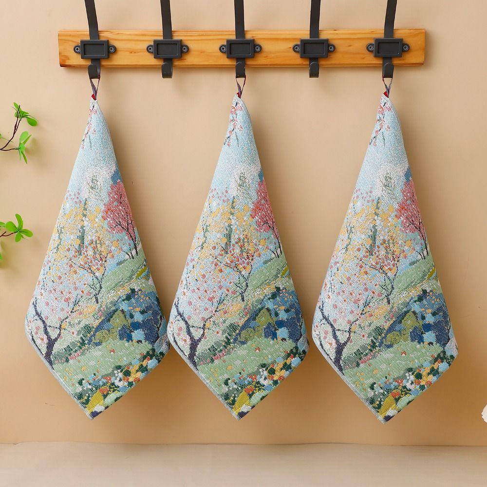 Soft Pure Cotton Face Towels 34x40cm Dish Cloth New Kitchen Towel Kindergarten Children