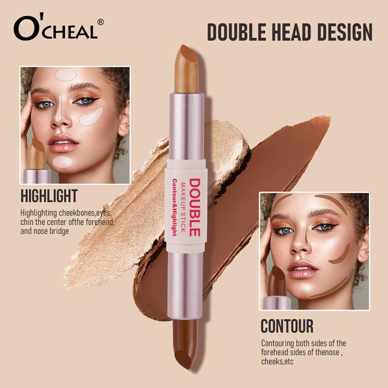 O'CHEAL Highlighter Contour Stick: Long-lasting, Natural Contour for Brightened Skin and Sculpted Features