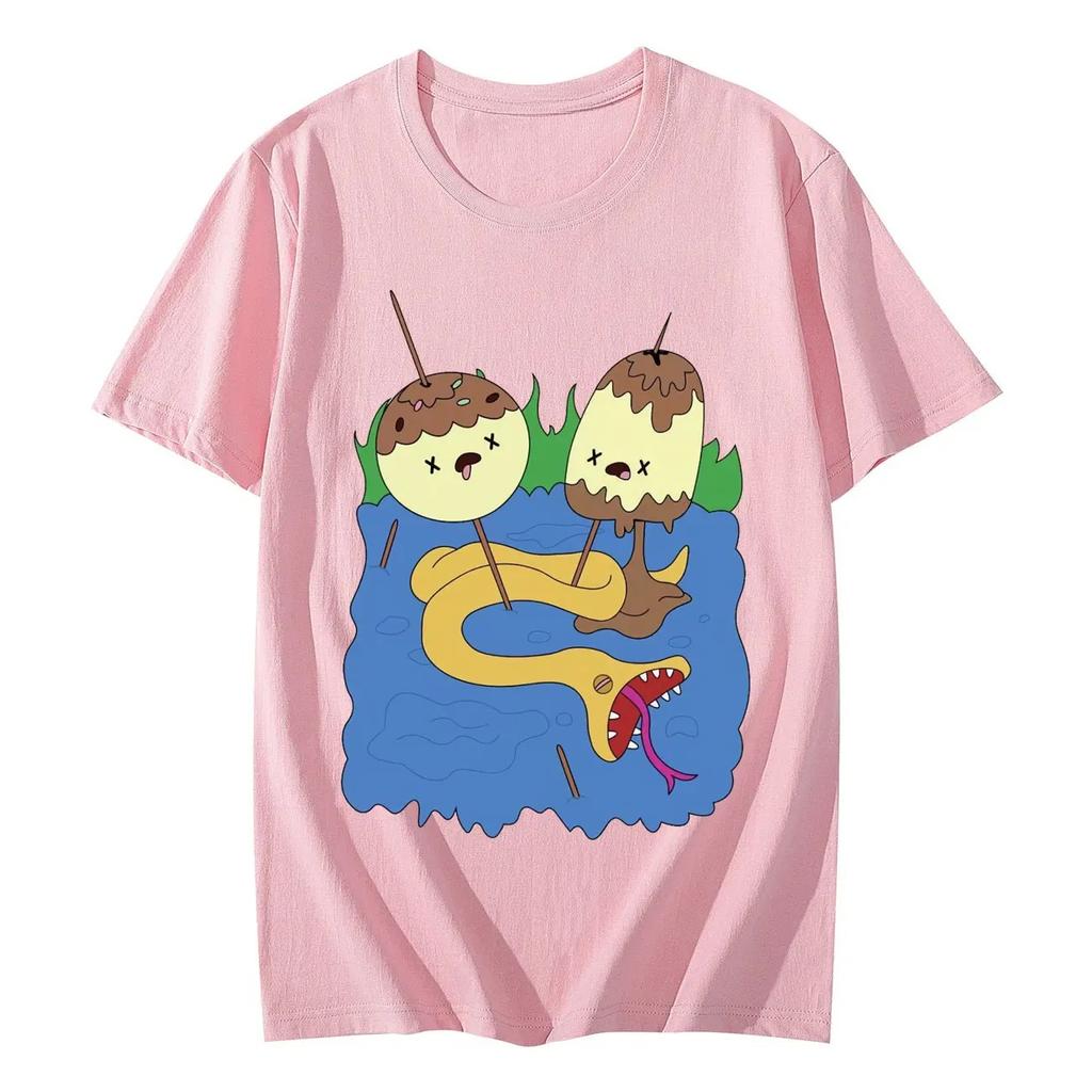 NEW Princess Bubblegum Rock T-shirt Adventure Time Cartoon Short Sleeved Men and Women Harajuku Y2k Fashion Autumn and Winter