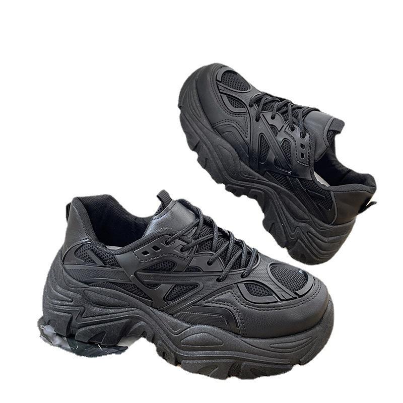 22 Summer New Thick-soled Breathable Single-mile Muffin Dad Shoes Sports Super High Heels Kitten Legs