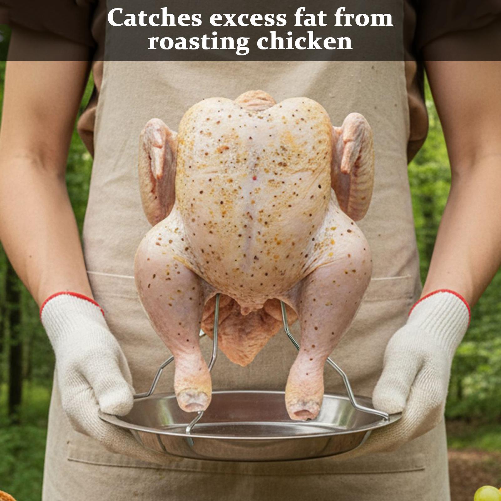 Chicken Stand For Grill Non-Stick Stainless Poultry Holder Foldable Large Nonstick Vertical Poultry Roaster For Outdoor Kitchen China Mainland