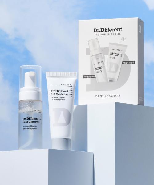 Dr. Different Travel Kit (Cleanser 50ml + Cream 30ml) 2-Piece Travel Kit