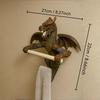 Wall-Mounted Dragon Towel Holder Gothic Fantasy Resin Sculpture for Bathroom or Kitchen Decor